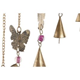 DKD Home Decor Decoracion Colgante Shabby Dorado Hierro 20 x 95 x 20 cm (4 Unidades)