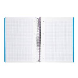 Cuaderno Espiral Liderpapel A5 Micro Wonder Tapa Plastico 120H 90 gr Cuadro 5 mm 5 Bandas 6 Taladros Color Violeta