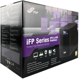 FSP iFP1500 UPS interactivo 1500VA 900W Torre con LCD, 2xSCHUKO, 2xIEC, USB y AVR