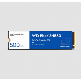 Western Digital Blue SN580 M.2 500 GB PCIe 4.0 NVMe SSD - WDS500G3B0E - Velocidad hasta 4150 MB/s
