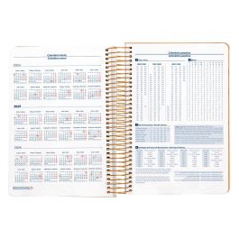 Agenda Espiral Liderpapel Perissa A4 2025 Dia Pagina Color Naranja Papel 80 gr