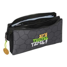 Portatodo Triple Teenage Mutant Ninja Turtles Negro Gris 22 x 12 x 3 cm