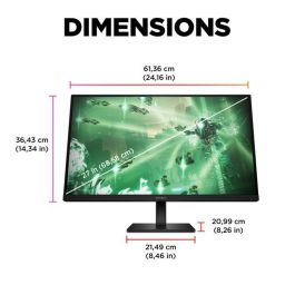 HP OMEN 27q Monitor Gaming, 27 pulgadas QHD (2560x1440), 165 Hz de Tasa de Refresco, con Alto Rendimiento y Colores Vívidos