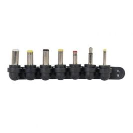 Fonestar Adaptador CA/CC Voltaje Seleccionable 9-24V con 7 Conectores Intercambiables, Compatibilidad Amplia