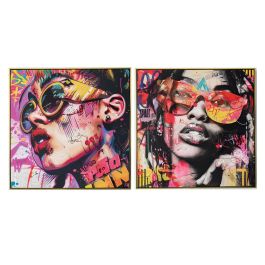 DKD Home Decor Cuadro Moderno Urban Multicolor 3.5 x 80 x 80 cm (2 Unidades) Precio: 108.59000042. SKU: B134P372VT
