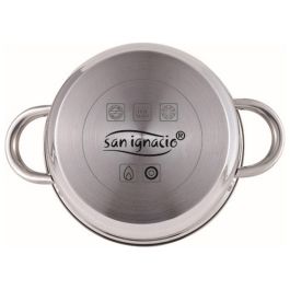 San Ignacio Batería de cocina Cassel SG-8171, 5 piezas acero inoxidable: cazo Ø16 cm, cacerola con tapa Ø18 cm, cacerola con tapa Ø20 cm