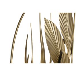 DKD Home Decor Decoración de Pared Tropical Dorado Metal Hojas Set de 2 Piezas 80 x 80 x 2 cm