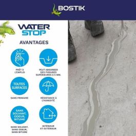Bostik BOS3549212466909 Membrana Impermeabilizante Waterstop para Reparación de Fugas, Cubo 14 kg, Gris