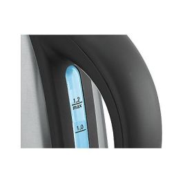 WMF Stelio 0413010012 Hervidor de Agua 1.2 L 2400 W Negro y Acero Inoxidable con Filtro Antical, Apagado Automático y Base Giratoria 360°