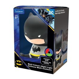 Lexibook Lámpara de Noche 3D Batman con LED y Cambio de Color, Diseño de Batman, Material Antigolpes para Niños, Altura 13cm