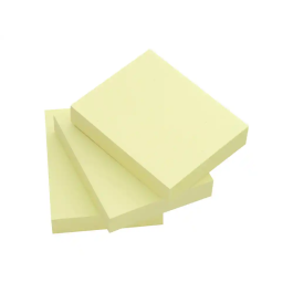 Q-connect Bloc de notas adhesivas quita y pon 38x51 mm con 100 hojas color amarillo