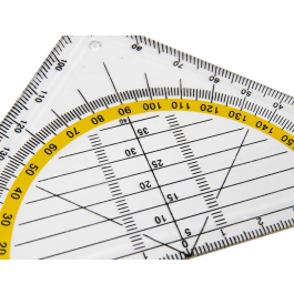 Liderpapel Escuadra Geometria 16 cm Plastico Cristal