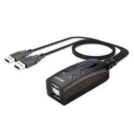 Lindy 2 Port USB Keyboard and Mouse Switch - Controla 2 Ordenadores con un Solo Teclado y Ratón - Emulación True Transparent USB Lindy 2 Port USB Keyboard and Mouse Switch - Controla 2 Ordenadores con un Solo Teclado y Ratón - Emulación True Transparent USB