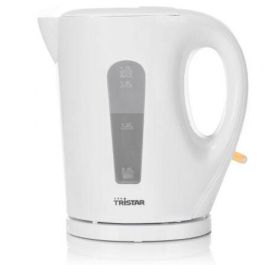 Tristar WK-3380 Hervidor de Agua Eléctrico 2200W, 1.7L, Blanco, Plástico Libre BPA, Apagado Automático, Anti-Ebullición Seco