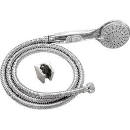 Rousseau Stop'o Chrome Manguera Ducha Combinada 3 Chorros (Lluvia, Masaje, Tónico), Antical, Ahorro Agua, Extensible 1.5-2m