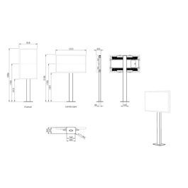 Vogel's Soporte de suelo profesional POF 7602 para LG 55XE4F