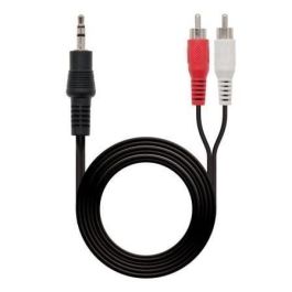 Nanocable 10.24.0303 Cable Estéreo Jack 3.5 Macho a 2x RCA Macho 3m Negro