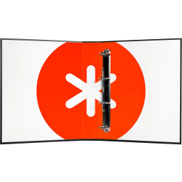 Antartik Carpeta 4 Anillas 40 mm Mixtas A4 Forrada Negro