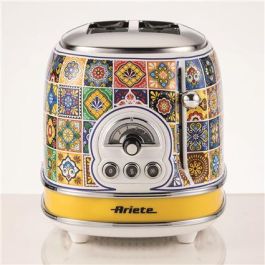 Ariete Tostador 2 Ranuras Positano - 6 Niveles de Tueste, Función Descongelar y Recalentar, Bandeja Recogemigas Extraíble - Modelo 1