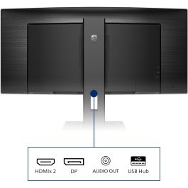 Philips 345B1C Monitor 34 Pulgadas Curvo WQHD 3440x1440 100Hz 4ms USB-C Negro