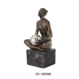 DKD Home Decor Figura Decorativa Moderna de Resina Cobrizo. Estatua de Chica Gimnasta, 25.5 cm Alto x 11.5 cm Largo x 14 cm Ancho Precio: 9.6921. SKU: S3019639