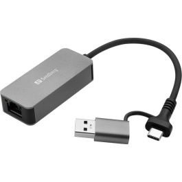 Sandberg Adaptador de red 2.5 GbE RJ45 USB-C/A para portátiles, PC y tablets - Conexión ultrarrápida Precio: 28.58999979. SKU: B1B85TWJJE