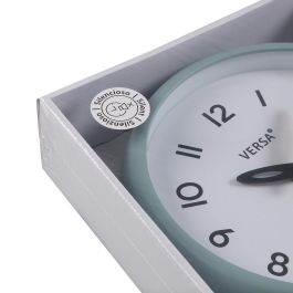 Reloj de Pared Versa Blanco Verde Plástico Reloj de Pared Versa Blanco Verde Plástico