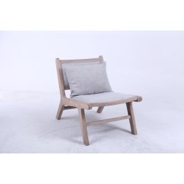 DKD Home Decor Butaca Moderno Gris Claro Natural 83 x 71.5 x 57 cm (2 Unidades) Poliester