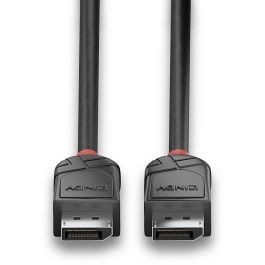 Lindy DisplayPort 1.2 Cable Black Line 0.5m para Monitores 4K 60Hz 4:4:4 10bit, Triple Blindado, Conectores Oro, Audio 32 Canales