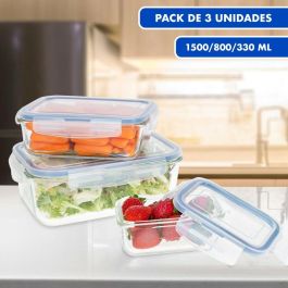 Set de Recipientes de Cocina Herméticos Apilables Max Home 6 Unidades 23 x 7,5 x 17,5 cm Set de Recipientes de Cocina Herméticos Apilables Max Home 6 Unidades 23 x 7,5 x 17,5 cm