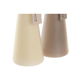 DKD Home Decor Vela de Cera Cuadrada Urban Abstracta Blanco Gris 6x6x17 cm 251g (Pack de 12 Unidades)