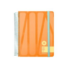 Agenda Espiral Antartik Bold A5+ 2025 Dia Pagina Colores Azul Y Melocoton Surtidos Papel 80 gr 8 unidades