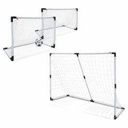 Mondo Jaula de portería de fútbol FIFA World Cup 2018 Grande Modular 2 en 1 con 2 Mini Goles y Balón PVC