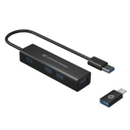 Conceptronic HUBBIES06B Hub USB 3.0 de 4 Puertos, Aluminio, con Adaptador USB-C a USB-A, 5 Gbps, Plug & Play para PC, Mac, Laptop Precio: 19.79000012. SKU: S7808623