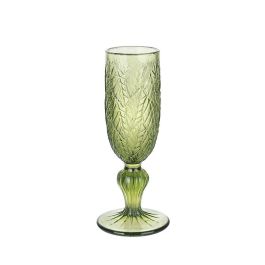 DKD Home Decor Copa Tropical Verde de Cristal 160ml (Set de 6) - 7 x 18 cm con Hojas Precio: 17.78999959. SKU: B1CKTPZZXM