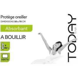 HOY Almohada absorbente protectora 50x70cm - 100% Algodón - Lavable 95°C para higiene óptima y protección de colchón