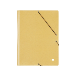 Liderpapel Carpeta Gomas Tres Solapas Cartón Prespán Folio Color Amarillo