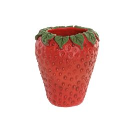DKD Home Decor Jarron Tropical de Cemento Rojo Verde con Detalle Fresa 17x21x17 cm (Pack 4 Unidades) Precio: 41.68999945. SKU: B1GZ5PC7BN