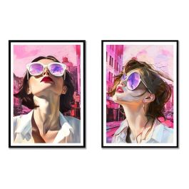 DKD Home Decor Cuadro Moderno Rosa 2.5 x 70 x 50 cm (2 Unidades) Precio: 39.79000058. SKU: B1EHEHYCV7