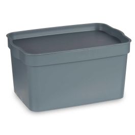 Caja Plastico Con Tapa 2,3L Gris Kipit 13X11CM (24 Unidades) Caja Plastico Con Tapa 2,3L Gris Kipit 13X11CM (24 Unidades)