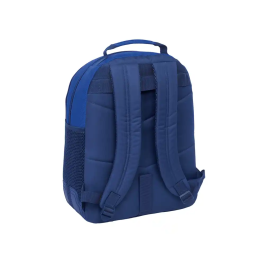 Safta Mochila escolar doble con cantoneras adaptable a carro, colección Kelme blue, dimensiones 420x150x320 mm