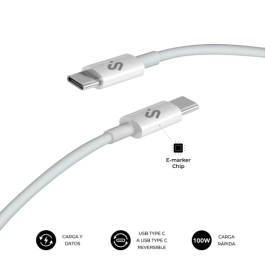 Subblim POWERMAG LED 100W C-C 2M Cable USB-C a USB-C Carga Rápida 100W y Transferencia de Datos 480Mbps Precio: 15.004. SKU: B1KK3HAY6P
