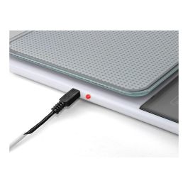 Laica Báscula de Cocina Electrónica KS1320 Digital hasta 5kg Plata Recargable USB Vidrio Templado