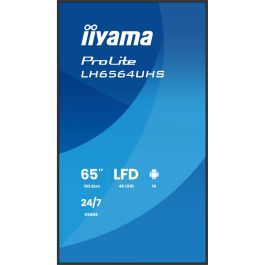 Iiyama LH6564UHS-B1AG Monitor Profesional 65" 4K UHD VA 500cd/m² Android 14 Señalización Digital