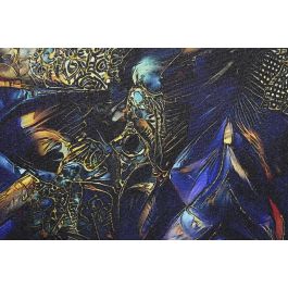 DKD Home Decor Cuadro Moderno Multicolor Lienzo MDF Animal 60 x 60 x 2 cm (4 Unidades)