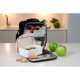 Fagor Bolsa Porta Alimentos Tappy Max con Tuppers, Material Semi-Rígido, Aislante Frío/Calor, Incluye 2 Contenedores Herméticos, 20x14,5x26cm