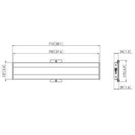 Vogel's PFB 3407 Barra Interfaz Connect-it 715 mm Negra para Displays Medianos-Grandes hasta 80 kg