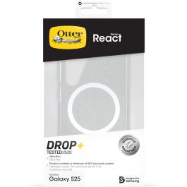 Otterbox React Magnet Qi2 Funda para Samsung Galaxy S25 Negro Transparente Compatible con MagSafe