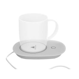Kinvara Calentador de Taza Blanco a 40°C con USB-C, 12.2x2.1x16.2 cm (12 Unidades)