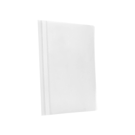 Q-connect Carpeta Dossier Fastener Plástico DIN A4 Blanco PVC Transparente